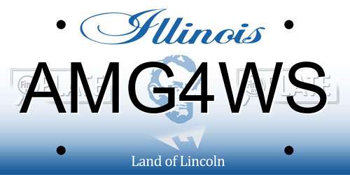 AMG4WS Illinois License Plate