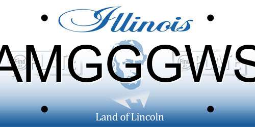 AMGGGWS Illinois License Plate