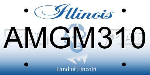 AMGM310 Illinois License Plate