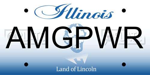 AMGPWR Illinois License Plate