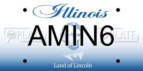 AMIN6 Illinois License Plate