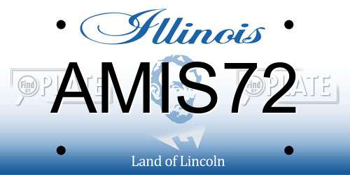 AMIS72 Illinois License Plate