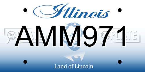 AMM971 Illinois License Plate