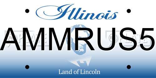 AMMRUS5 Illinois License Plate