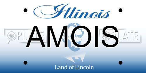 AMOIS Illinois License Plate