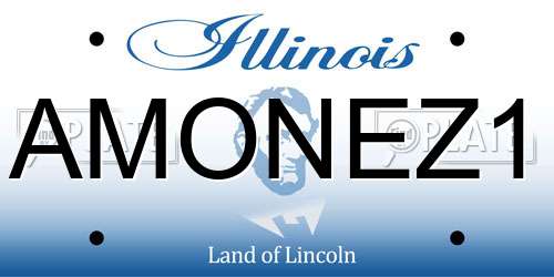 AMONEZ1 Illinois License Plate