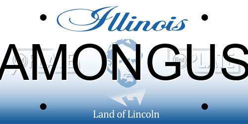AMONGUS Illinois License Plate