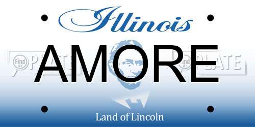 AMORE Illinois License Plate