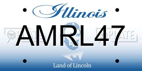 AMRL47 Illinois License Plate