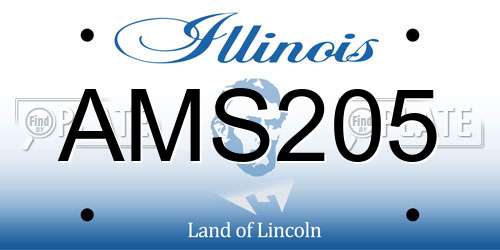 AMS205 Illinois License Plate