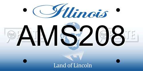 AMS208 Illinois License Plate