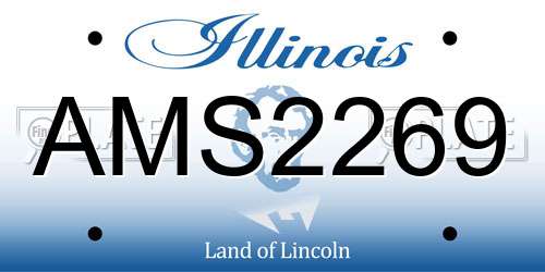AMS2269 Illinois License Plate