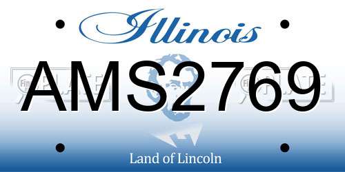 AMS2769 Illinois License Plate