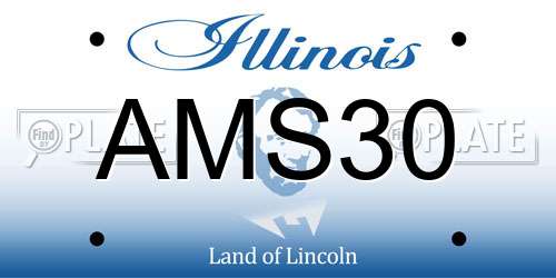 AMS30 Illinois License Plate