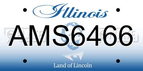 AMS6466 Illinois License Plate