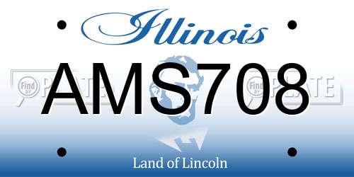 AMS708 Illinois License Plate