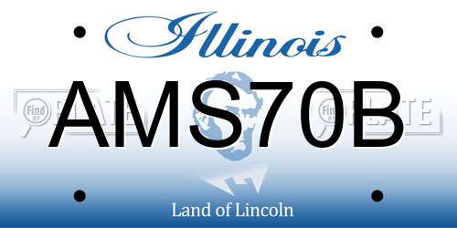 AMS70B Illinois License Plate