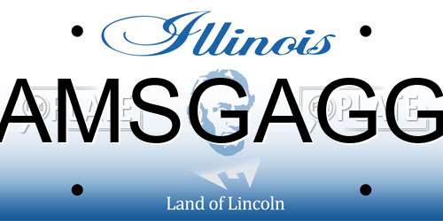 AMSGAGG Illinois License Plate