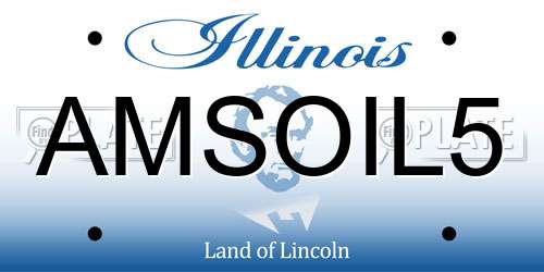 AMSOIL5 Illinois License Plate