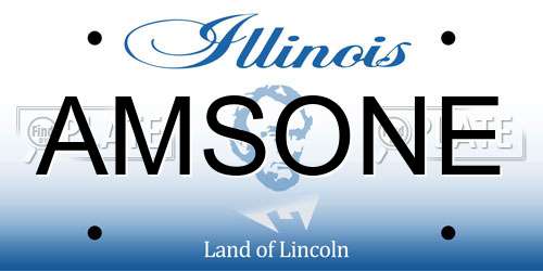 AMSONE Illinois License Plate