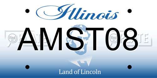 AMST08 Illinois License Plate
