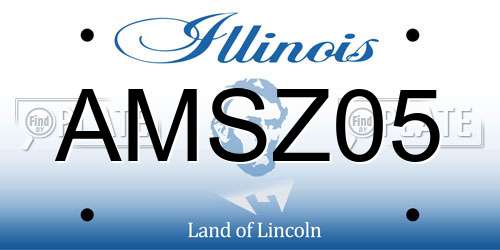 AMSZ05 Illinois License Plate