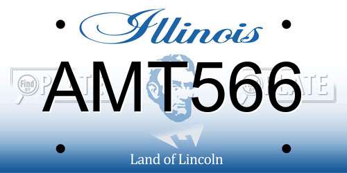 AMT566 Illinois License Plate