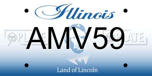AMV59 Illinois License Plate