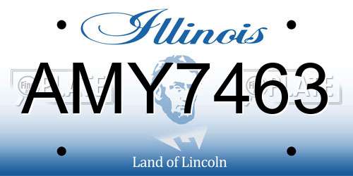 AMY7463 Illinois License Plate