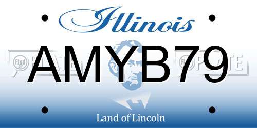 AMYB79 Illinois License Plate
