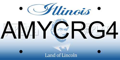 AMYCRG4 Illinois License Plate