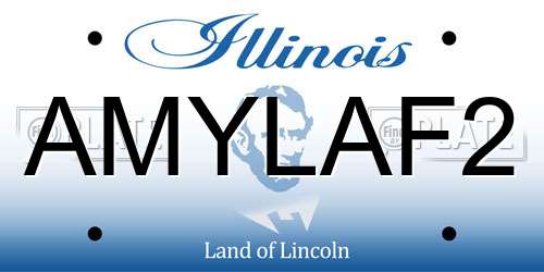 AMYLAF2 Illinois License Plate
