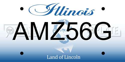 AMZ56G Illinois License Plate