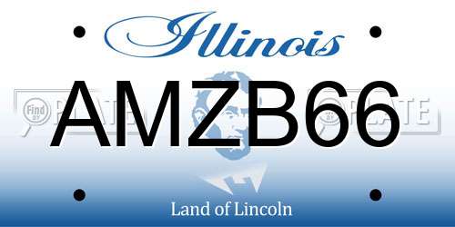 AMZB66 Illinois License Plate