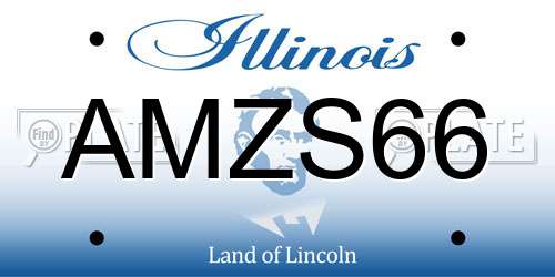 AMZS66 Illinois License Plate