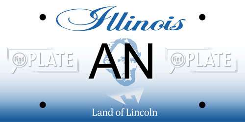AN Illinois License Plate