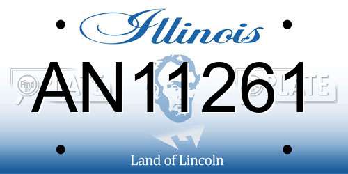 AN11261 Illinois License Plate