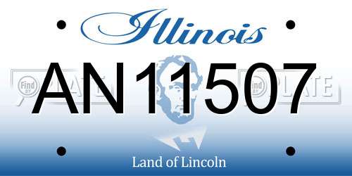 AN11507 Illinois License Plate