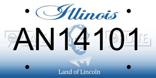 AN14101 Illinois License Plate