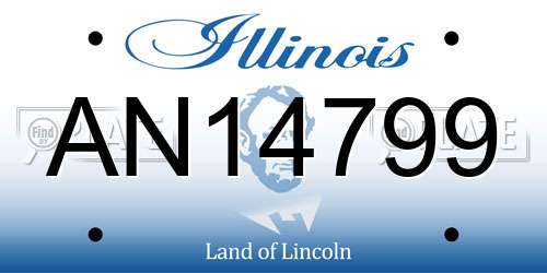 AN14799 Illinois License Plate