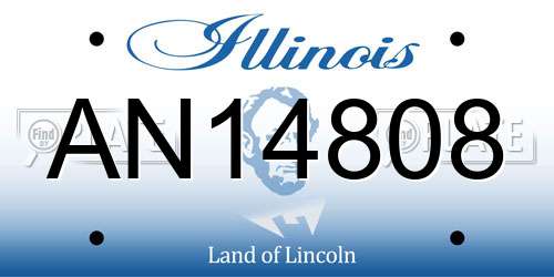 AN14808 Illinois License Plate