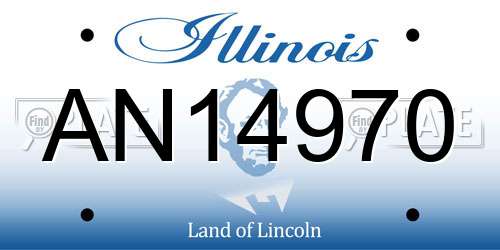 AN14970 Illinois License Plate