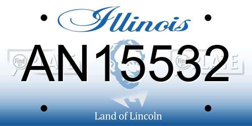 AN15532 Illinois License Plate