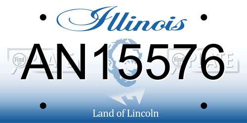 AN15576 Illinois License Plate