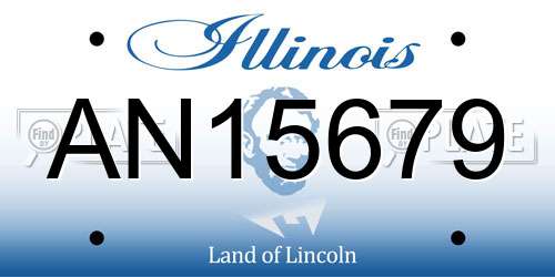 AN15679 Illinois License Plate