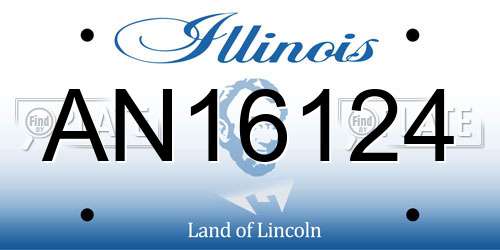 AN16124 Illinois License Plate