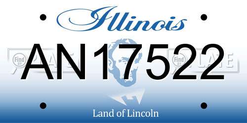 AN17522 Illinois License Plate
