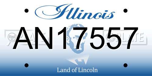 AN17557 Illinois License Plate