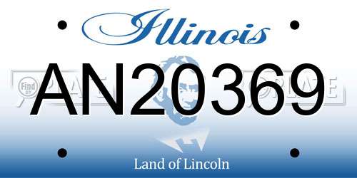 AN20369 Illinois License Plate