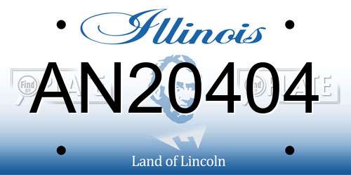 AN20404 Illinois License Plate